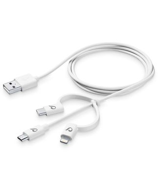 Cellularline Data Cable 1m 3in1 Micro-USB/ Typ-C/ Lightning