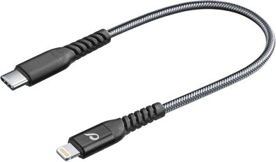 Cellularline Extreme USB Typ-C auf Lightning Kabel 15cm - mfi