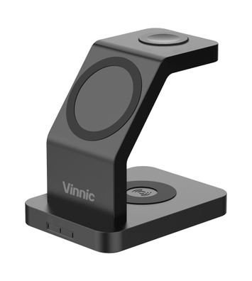 Vinnic ONTAKE 3-IN-1 Magnetic Wireless Charging Dock, black
