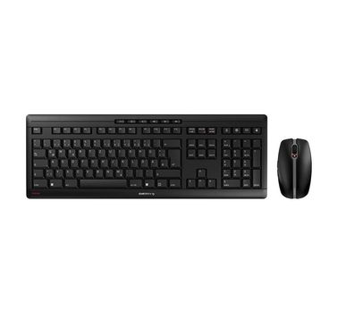 CHERRY STREAM Desktop Tastatur mit Maus Set DE kabellos schwarz