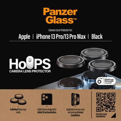 PanzerGlass Hoops Camera Lens iPhone 13 Pro/13 Pro Max Black