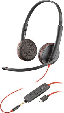 Poly Headset Blackwire C3225 binaural USB-C und 3,5 mm