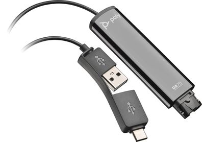 Poly DA75 Wideband QD auf USB-Adapter (USB-A und USB-C)