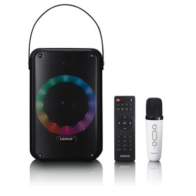 LENCO BTC-060 Bluetooth-Lautsprecher Karaokefunktion schwarz
