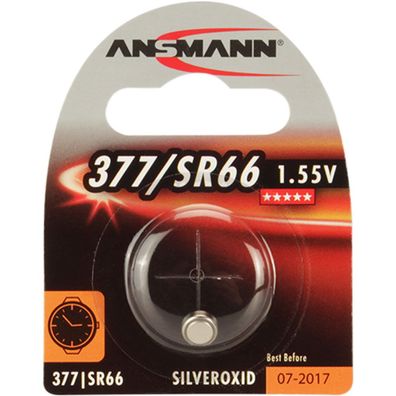 Ansmann 1516-0019 Knopfzelle 377/ SR66 1,55V Silberoxid