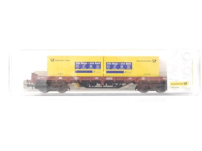 Electrotren H0 006745 Güterwagen mit Container "Alle Wege - eine Bank" DB / NEM