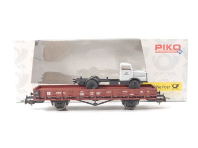 Piko H0 95478 Güterwagen Rungenwagen mit Post-LKW 63-09-22 DRG / NEM