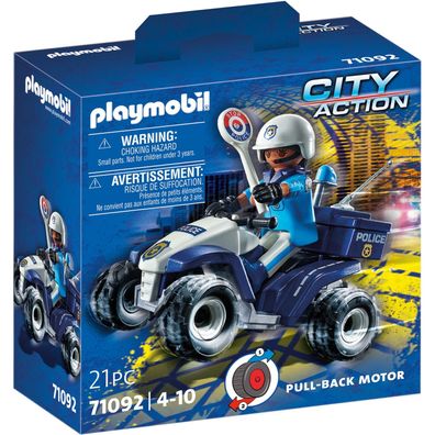 Playm. Polizei-Speed Quad 71092 - Playmobil 71092 - (Spielwaren / Playmobil / LEGO)