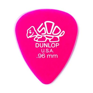 Dunlop Delrin 500 Plektren - 0,96 mm - dunkelpink (1, 3, 6, 12 oder 72 Stück)