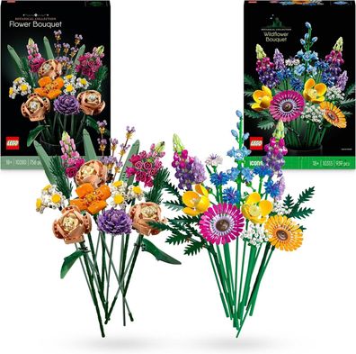 LEGO Icons Blumenstrauß-Bundle: Enthält Blumenstrauß (10280) Deko Blumen