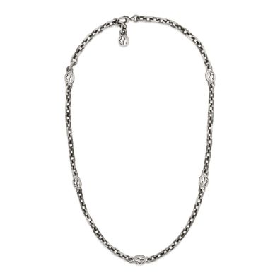 Gucci – YBB616941001 – Ineinandergreifende G-Halskette aus gealtertem Sterlingsilber