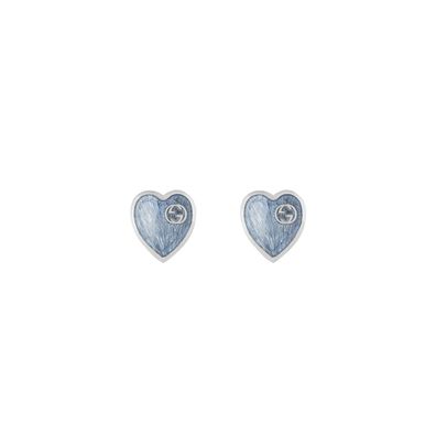 Gucci – YBD645547002 – 925er Sterlingsilber, Emaille – Ohrringe mit Herzmotiv aus Ste