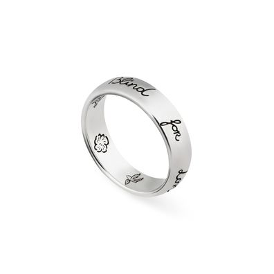 Gucci – YBC455247001 – 925er Sterlingsilber – Blind for Love Ring aus glänzendem geal