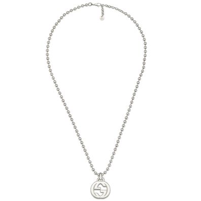 Gucci – YBB479217001 – 925er Sterlingsilber – Halskette mit ineinandergreifendem G-An