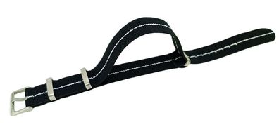 Minott Durchzugsband schwarz/ weiß Edelstahlschlaufen elastisch