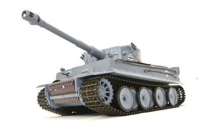 Ferngesteuerter Panzer "German Tiger I" Heng Long 1:16 Grau, + Stahlgetriebe -V7.0