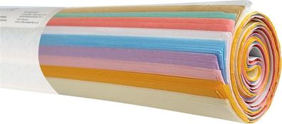 Blumenseidenpapier pastell, 50 x 70 cm, 125 Bogen in 10 Farben