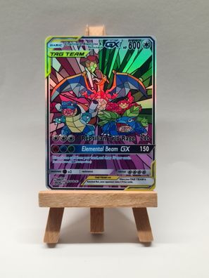 Handmade Pokemon Custom Card - Charizard, Blastoise and Venusaurt Tag Team in Holo