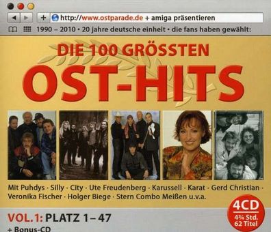 Die 100 größten Ost-Hits Vol. 1: Platz 1 - 47 - Hansa Amig 88697808262 - (CD / Titel
