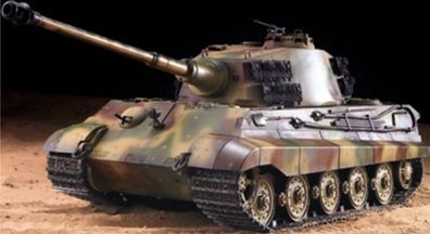 RC Panzer "Deutscher Königstiger - Henschelturm" 1:16 Heng Long, Stahlgetriebe -V7.0