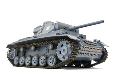 RC Panzer "Kampfwagen III" 1:16 Heng Long -Rauch&Sound - mit Stahlgetriebe und 2,4Ghz