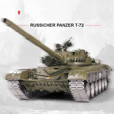 Ferngesteuerter Panzer mit Schuss "Russicher T-72" Heng Long 1:16 , Stahlgetriebe -2,