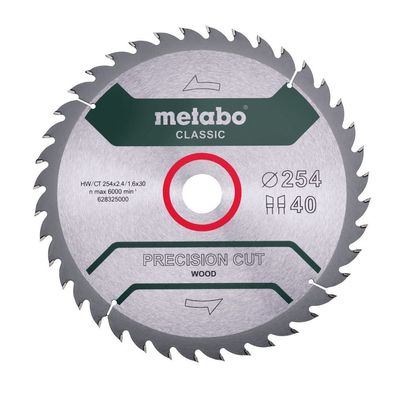Metabo
Kreissägeblatt Precision Cut Classic 254x30 40WZ 20°