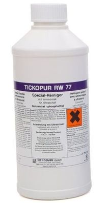 Reinigungsmittel Ultraschallreiniger Universalreiniger tickopur RW 77 > 1L/2L/5L