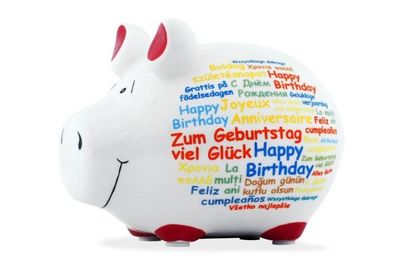 Sparschwein 'Happy Birthday, International'' 1 St