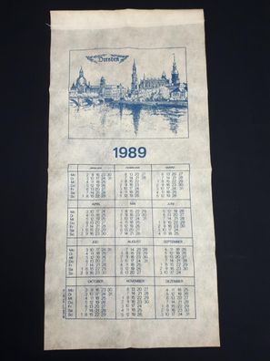DDR Kalender Dresden 1989