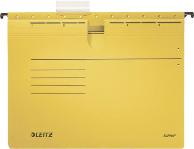 Leitz 1984-30-15 Hängehefter ALPHA® - kfm. Heftung, karton, 5 Stück, gelb