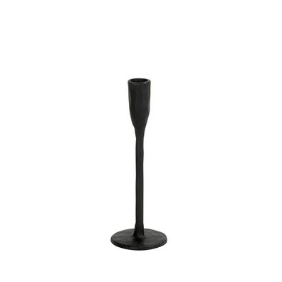 Kerzenhalter BLACK schwarz aus Metall schlichter Kerzenständer H20cm modern