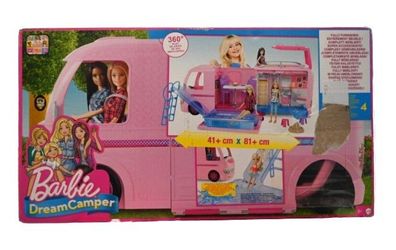 Barbie Camper, Barbie Wohnmobil, voll ausgestattet für 360-Grad-Spielspaß FBR34