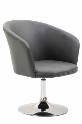Lounger Kunstleder Lounge-Sessel Besucherstuhl Polstersessel Drehbar grau