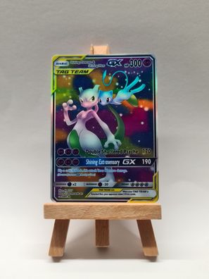 Handmade Pokemon Custom Card Kanto GX Tagteam Shiny Mew und Mewtwo