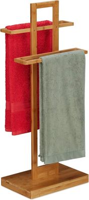 Handtuchhalter stehend, Handtuchständer Bambus, Badetuchhalter, Duschtuchhalter