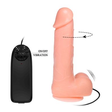 DONG Realistic DILDO Rotation AND Vibration Function 20 CM