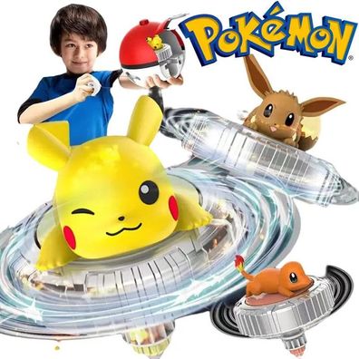 Pokemon Kampf Spielzeug mit Drehung mit Pikachu, Evoli, Mew, Schiggy, Glumanda
