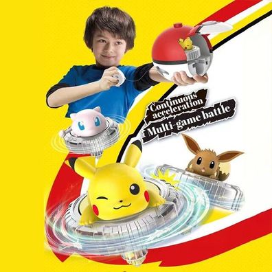 Coole Pokemon Kampf Spielzeug mit Drehung mit Pikachu, Evoli, Mew, Schiggy, Glumanda