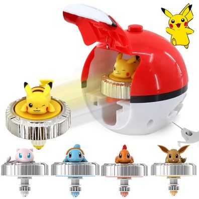 Coole Pokemon Kampf Spielzeug mit Drehung mit Glumanda, Pikachu, Evoli, Mew, Schiggy