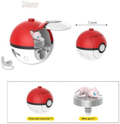 Mew Pokéball Poké-Balls Pokémon Kampfspitze Figur Pokemon Spielzeug mit Drehung
