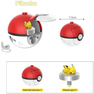 Pikachu Pokéball Poké-Balls Pokémon Kampfspitze Figur Pokemon Spielzeug mit Drehung