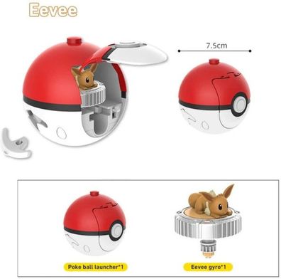 Evoli Pokéball Poké-Balls Pokémon Kampfspitze Figur Pokemon Spielzeug mit Drehung
