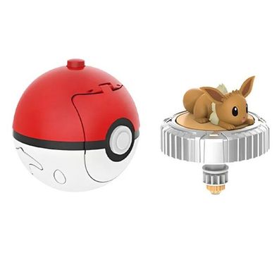 Spielzeug mit Drehung Evoli Pokéball Poké-Balls Pokémon Kampfspitze Figur Pokemon