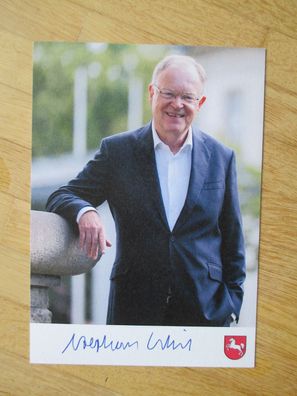 Niedersachsen Ministerpräsident SPD Stephan Weil - handsigniertes Autogramm!