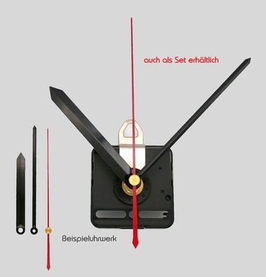 Zeigersatz 115 mm Alu f. DIY, Wanduhren 11,5 cm schwarz Uhrzeiger Set Metall NEU