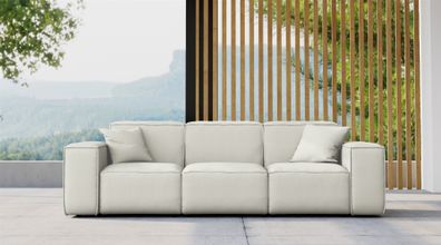 Gartensofa Loungesofa Sofa 3-Sitzer SUMMER wetterfester Stoff NXL Altweiß