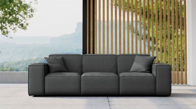 Gartensofa Loungesofa Sofa 3-Sitzer SUMMER wetterfester Stoff NXL Anthrazit