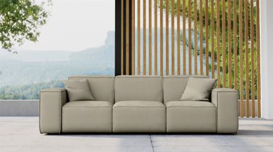 Gartensofa Loungesofa Sofa 3-Sitzer SUMMER wetterfester Stoff NXL Toffee