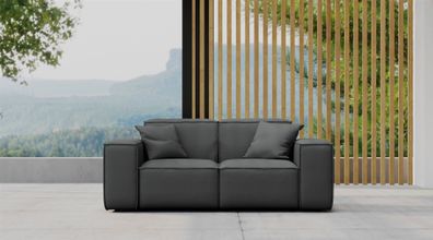 Gartensofa Loungesofa Sofa 2-Sitzer SUMMER wetterfester Stoff NXL Anthrazit